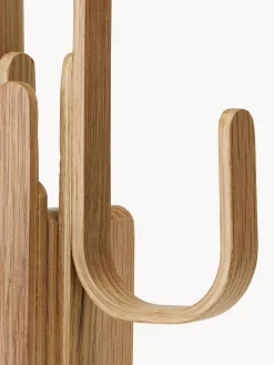 Appendiabiti da parete in legno di quercia Woody