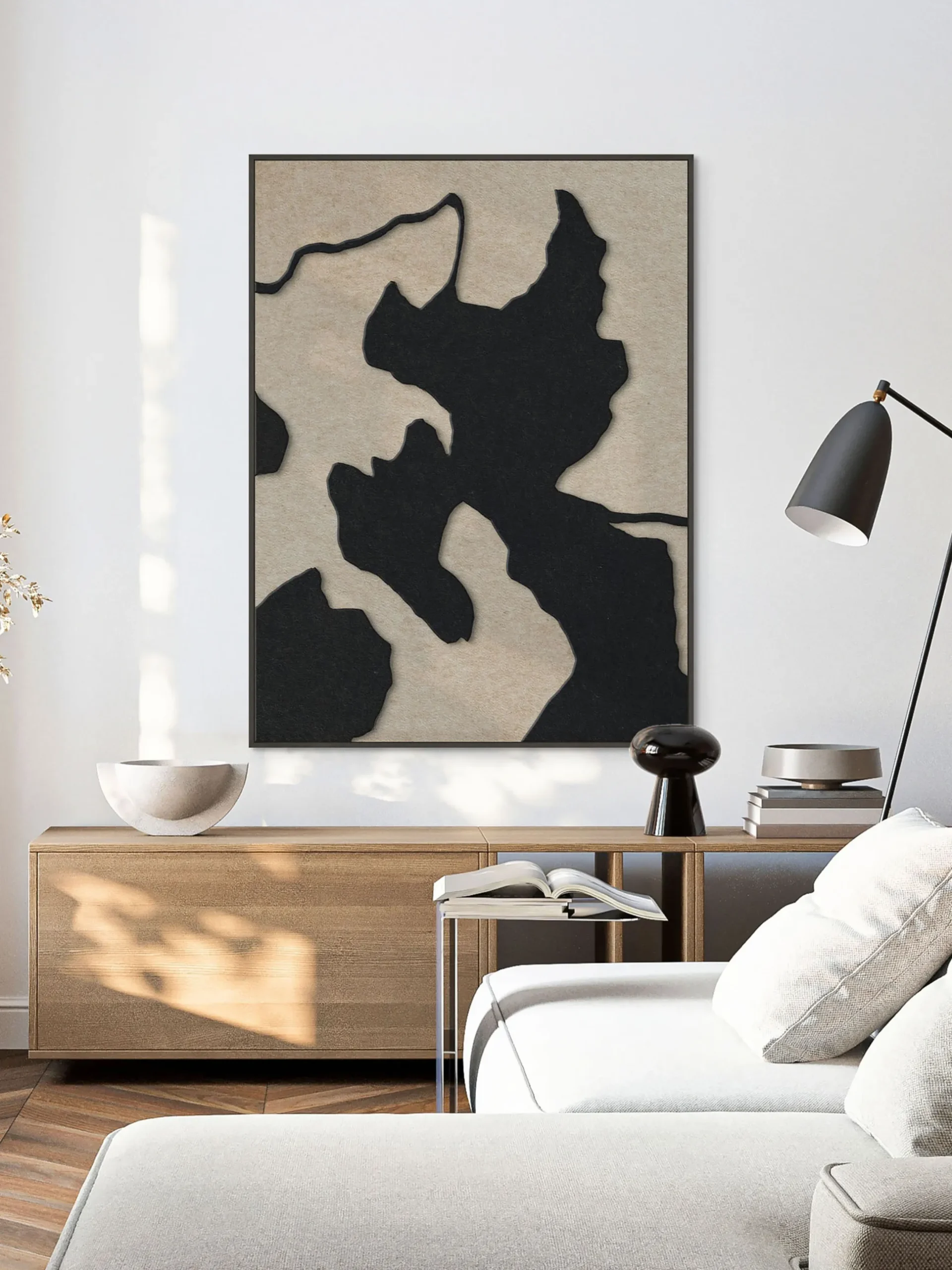 Arte da parete acustica Celestial Tone con cornice in legno
