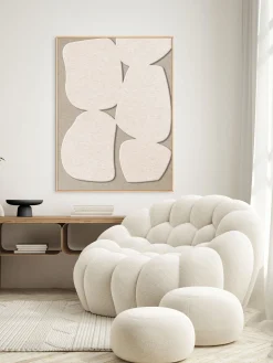 Arte da parete acustica Stone Path con cornice in legno