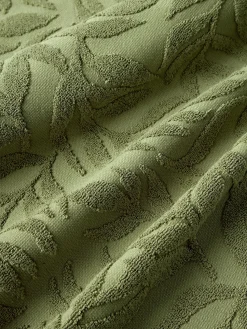 Asciugamano con motivo in rilievo Leaf, varie misure
