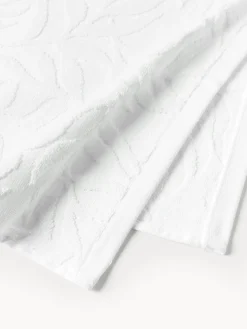 Asciugamano con motivo in rilievo Leaf, varie misure