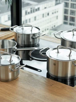 Batteria di pentole in acciaio inossidabile Twin Classic, set da 5