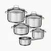 Batteria di pentole in acciaio inossidabile Elegance, set da 5