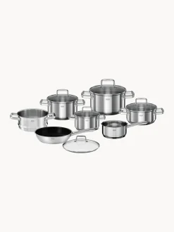 Batteria di pentole in acciaio inossidabile Elegance, set da 7