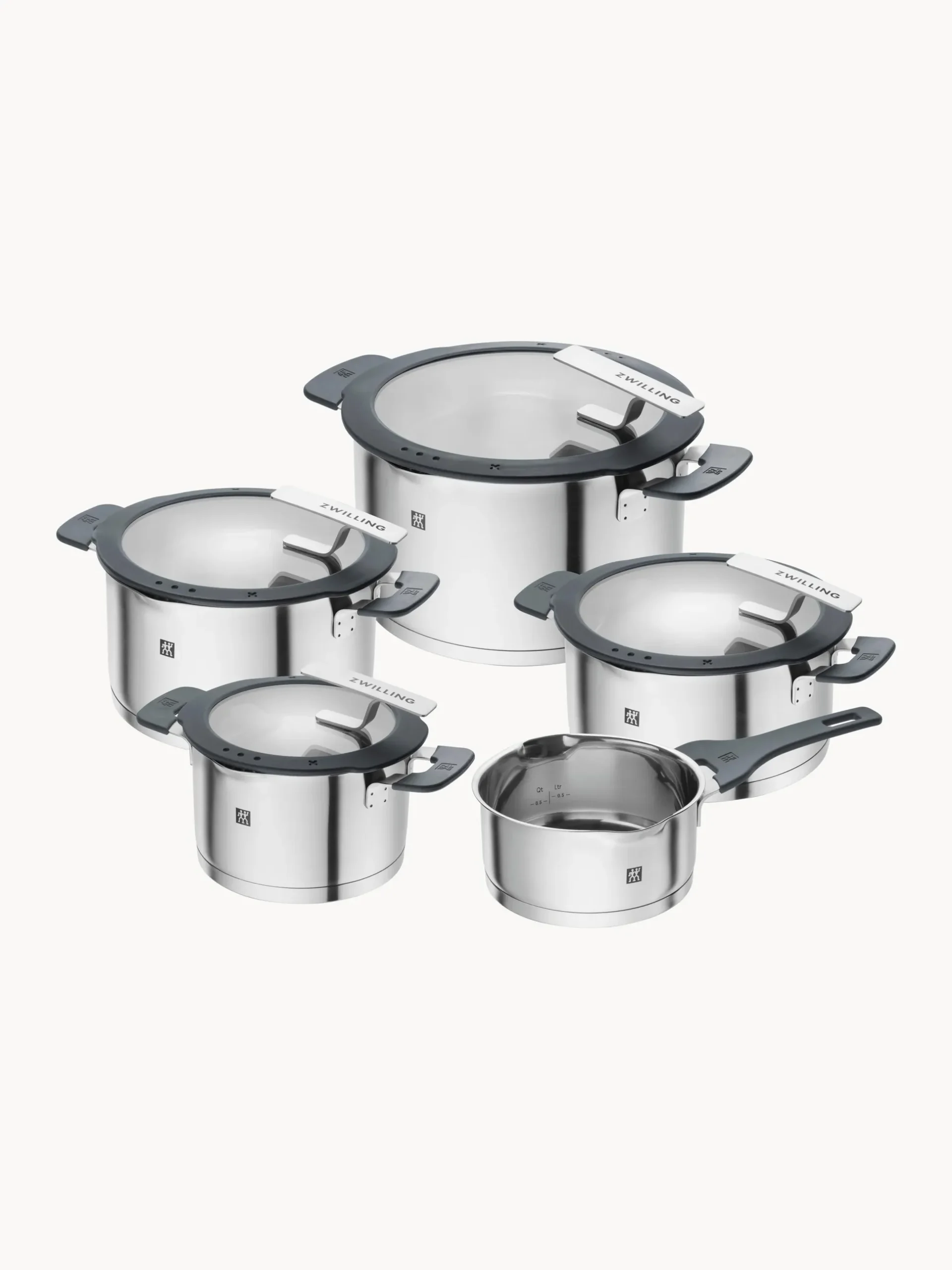 Batteria di pentole in acciaio inossidabile Simplify, set da 5