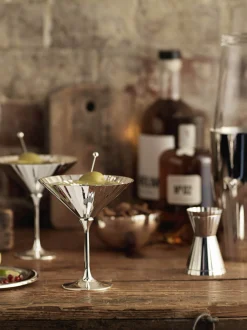 Bicchiere da martini placcato argento fatto a mano Belvedere