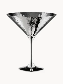 Bicchiere da martini placcato in argento fatto a mano Martelé