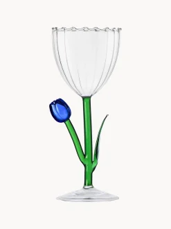 Bicchiere da vino fatto a mano in vetro borosilicato Botanica
