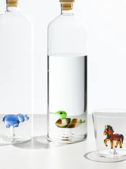 Bicchiere in vetro borosilicato fatto a mano Horse