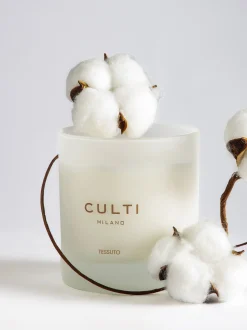 Candela profumata Tessuto (foglie di cassis, fiori di cotone, gelsomino, muschio bianco)