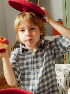 Cesto portaoggetti per bambini fatto a mano Back To School con coperchio