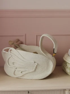 Cesto portaoggetti per bambini fatto a mano Swan Lake