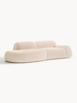 Chaise componibile 3 posti in bouclé Wolke
