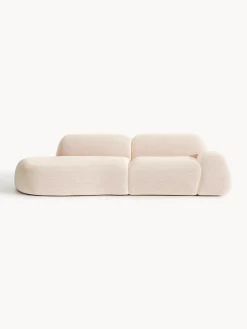 Chaise componibile 3 posti in bouclé Wolke