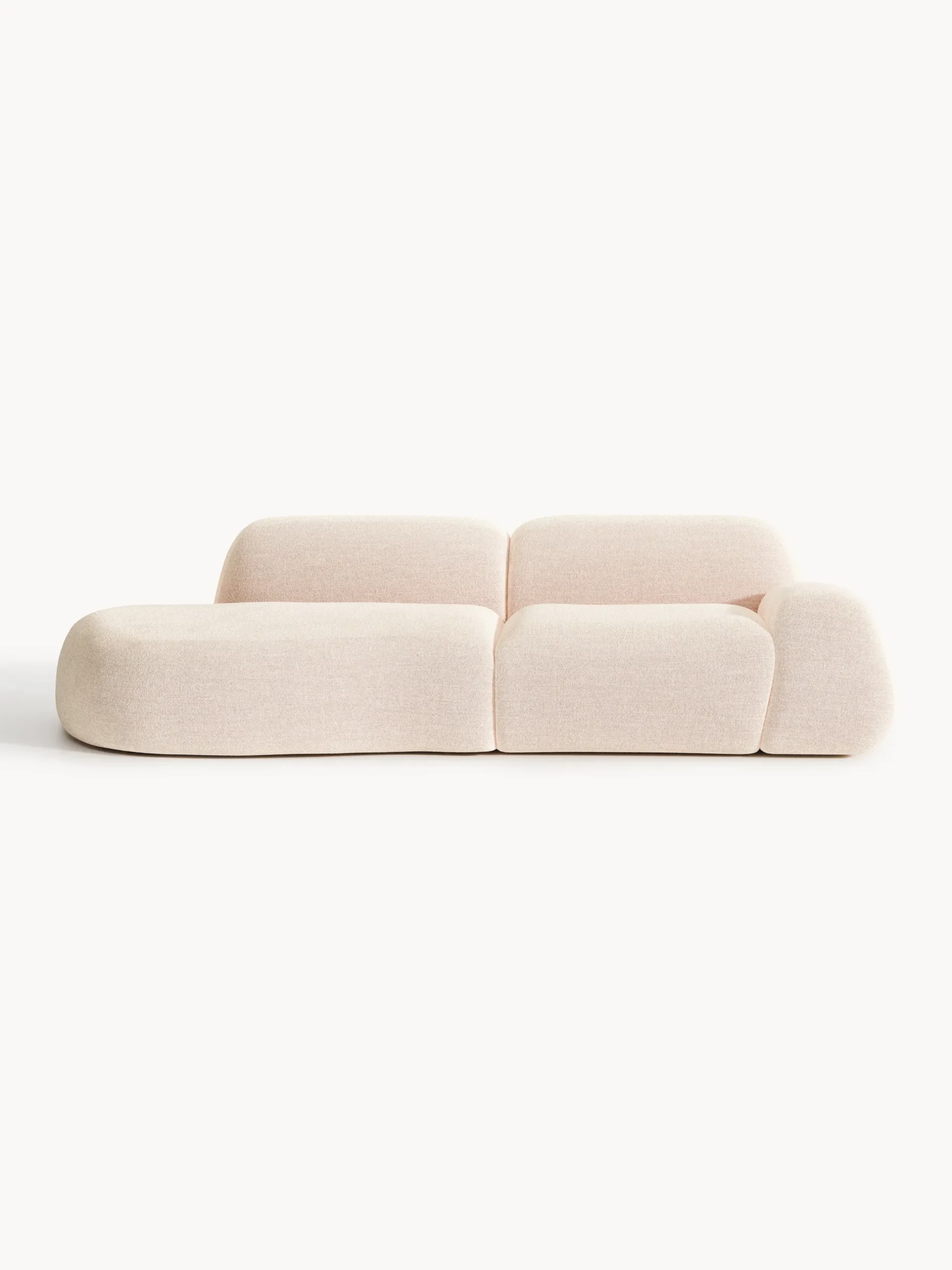 Chaise componibile 3 posti in bouclé Wolke