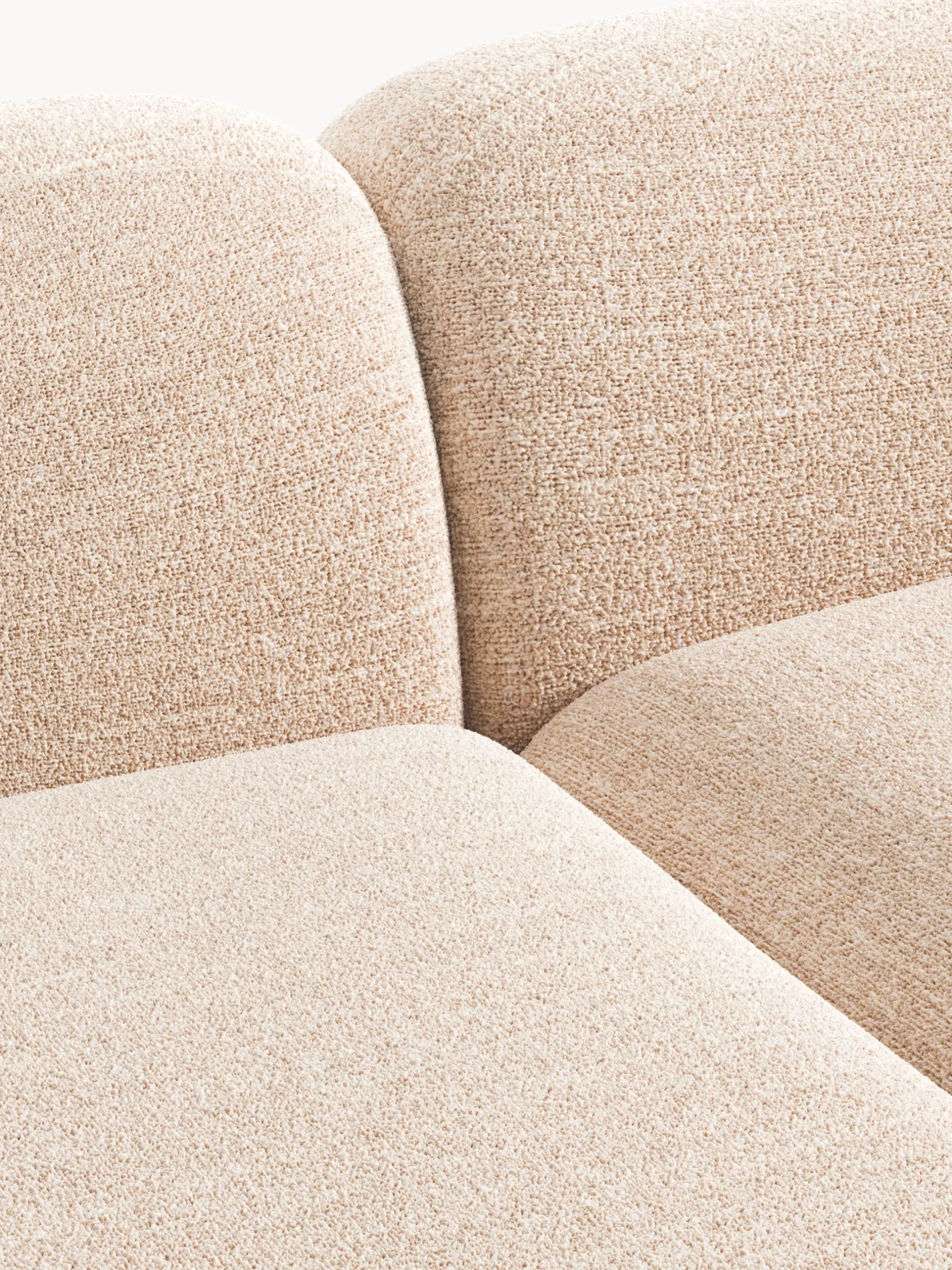 Chaise componibile 3 posti in bouclé Wolke