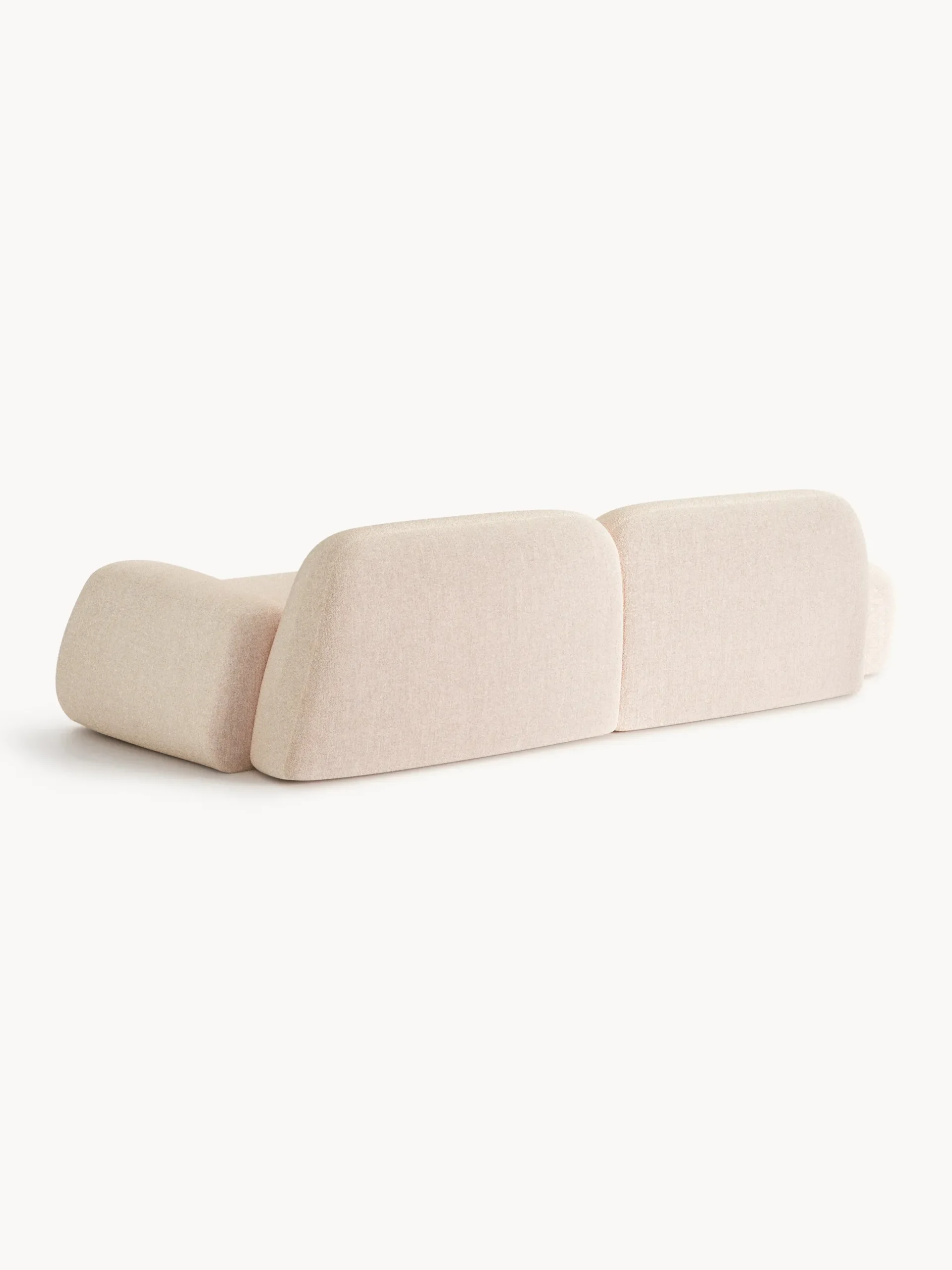 Chaise componibile 3 posti in bouclé Wolke