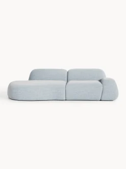 Chaise componibile 3 posti in bouclé Wolke