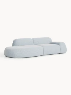 Chaise componibile 3 posti in bouclé Wolke