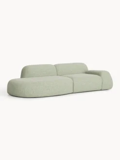 Chaise componibile 3 posti in bouclé Wolke