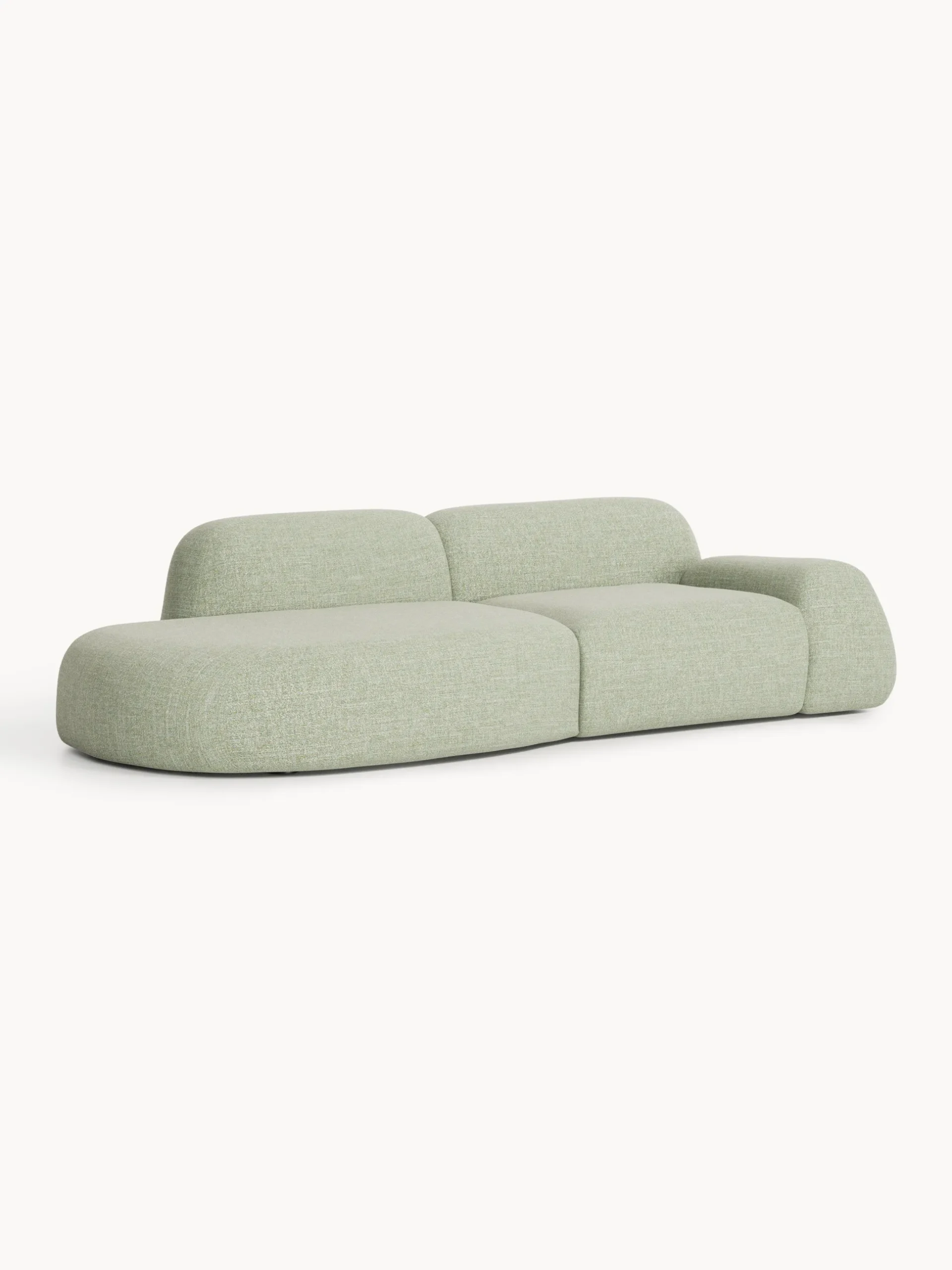 Chaise componibile 3 posti in bouclé Wolke