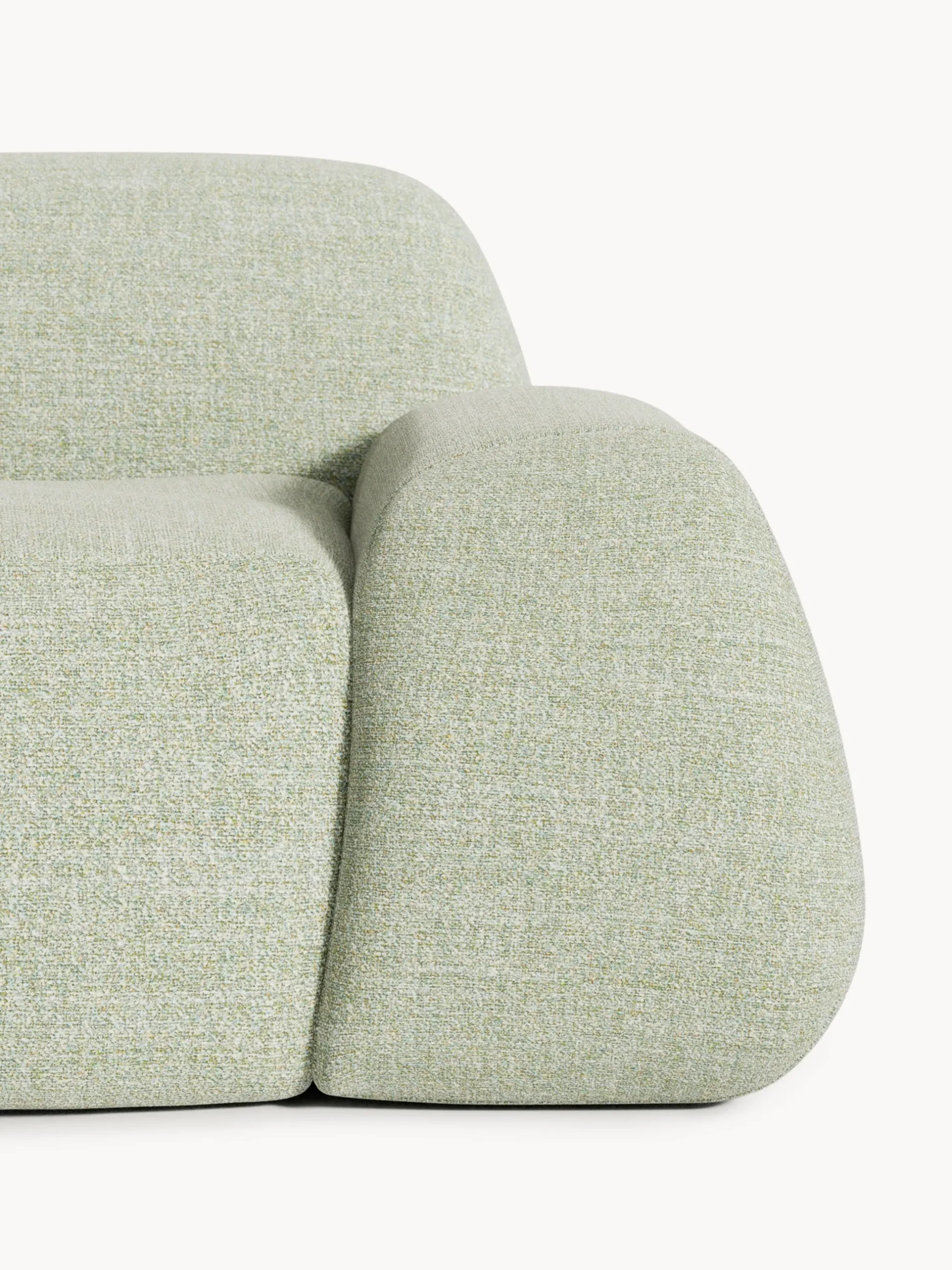 Chaise componibile 3 posti in bouclé Wolke