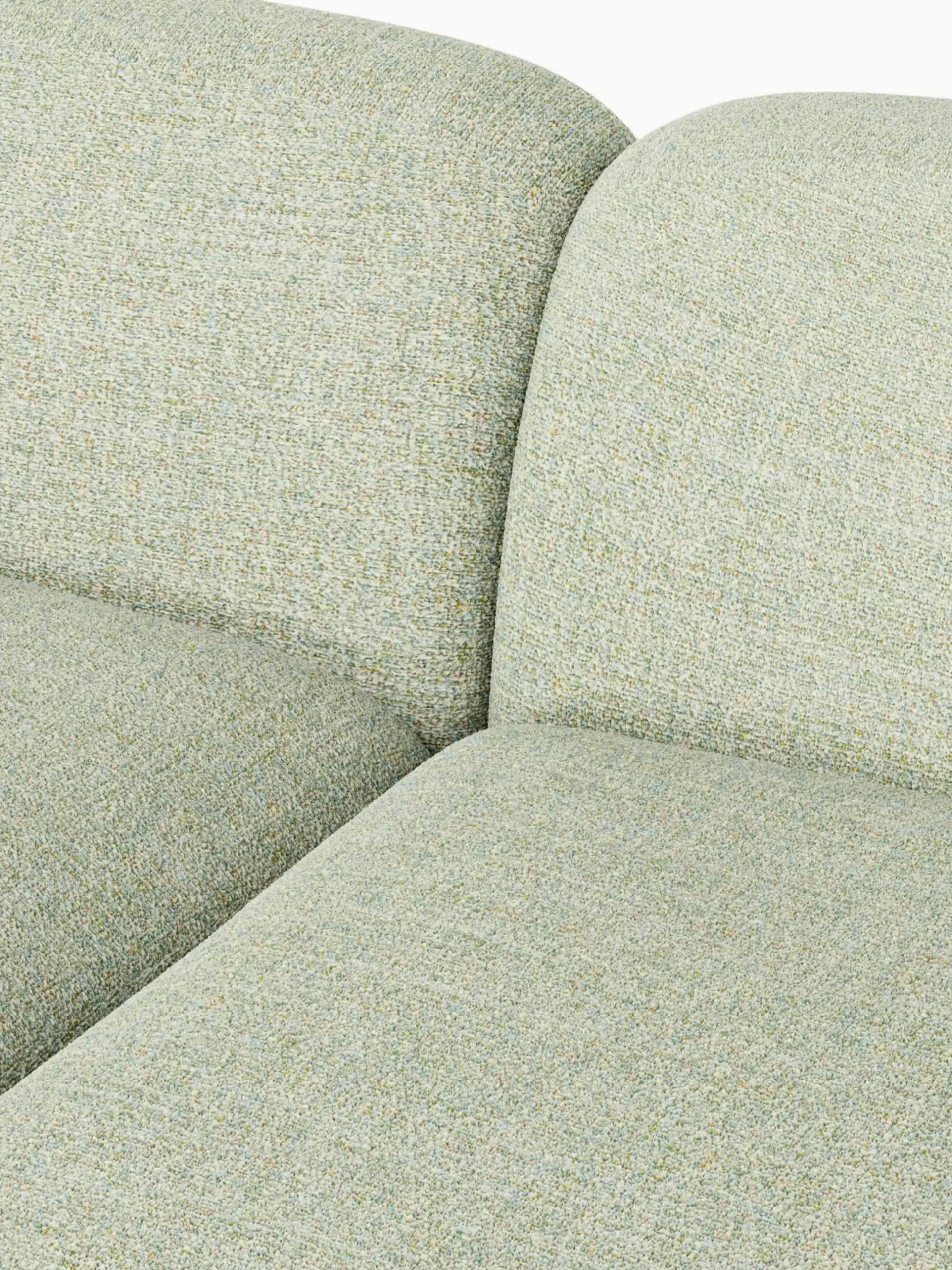 Chaise componibile 3 posti in bouclé Wolke