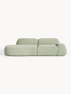 Chaise componibile 3 posti in bouclé Wolke