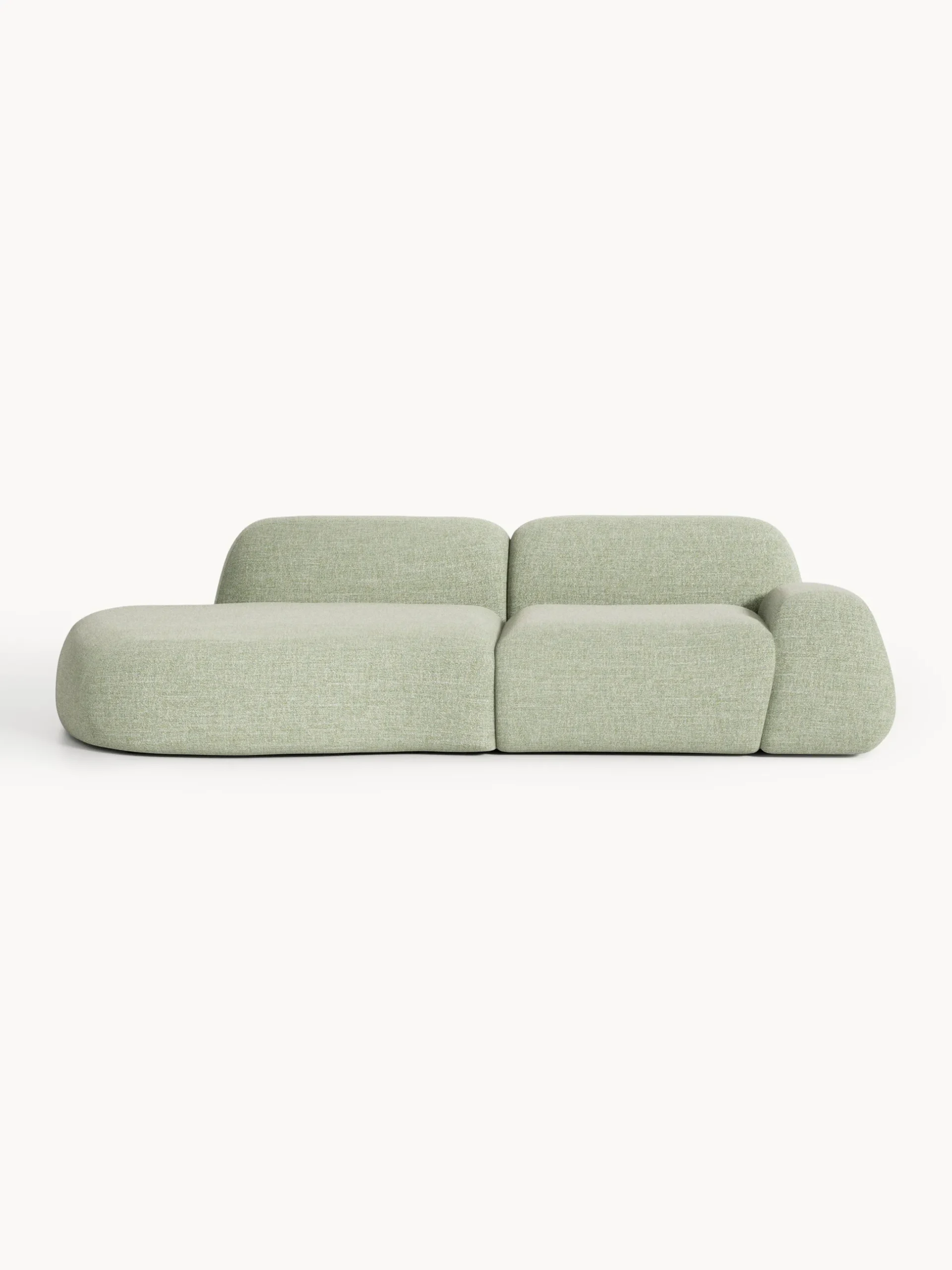 Chaise componibile 3 posti in bouclé Wolke