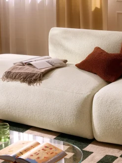 Chaise longue componibile 2 posti in bouclé Sofia