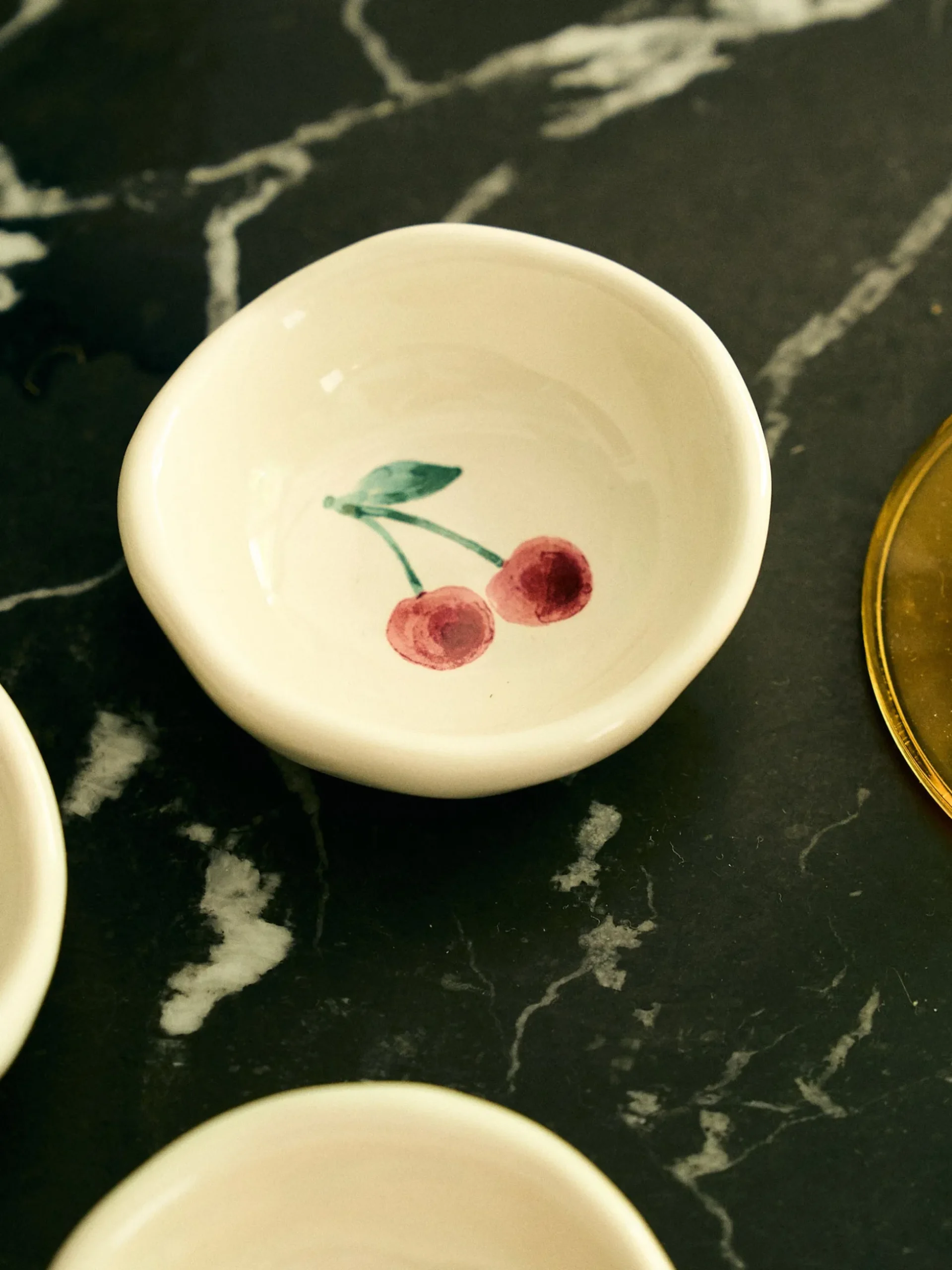 Ciotola per snack dipinta a mano Cherry