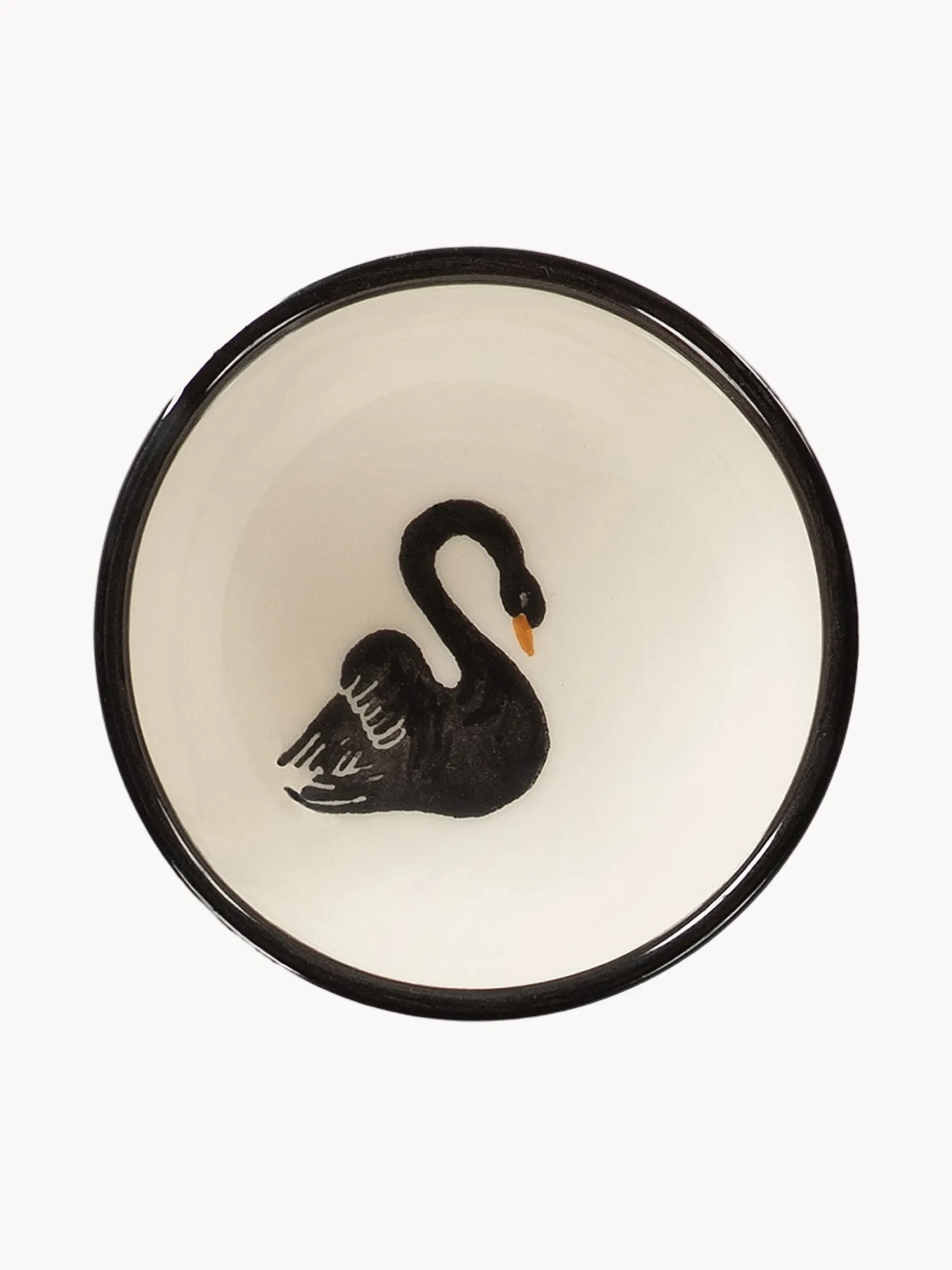 Ciotola per snack dipinta a mano Black Swan