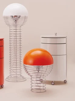 Contenitore a rotelle tondo Barboy, design Verner Panton