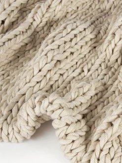 Coperta a maglia grossa fatta a mano Adyna