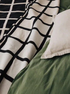 Coperta a quadri con frange Edison