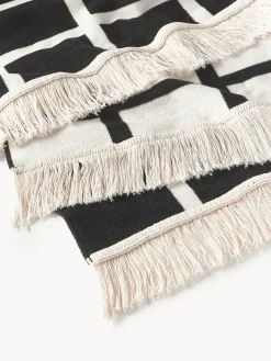 Coperta a quadri con frange Edison