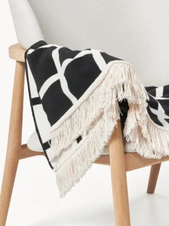 Coperta a quadri con frange Edison