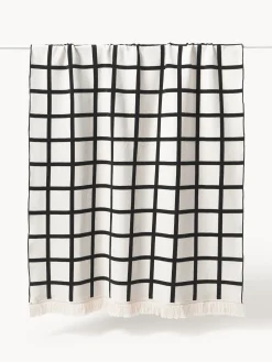 Coperta a quadri con frange Edison
