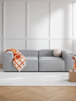 Coperta a quadri reversibile con frange Edison