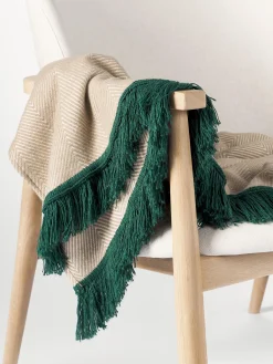 Coperta con motivo a spina di pesce Agatha