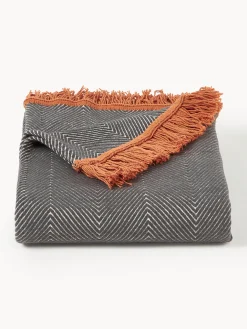 Coperta con motivo a spina di pesce Agatha