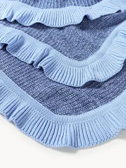 Coperta in cotone con volant Pansy