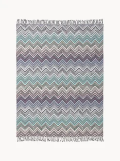 Coperta in lana con frange Perseo