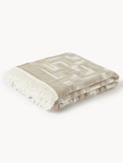 Copriletto jacquard con frange Fran