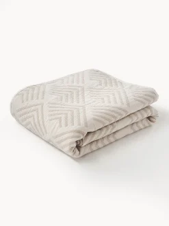 Copriletto jacquard con motivo grafico Milano