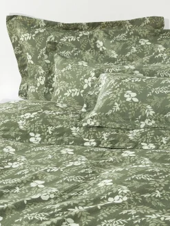 Copripiumino con stampa foglie Pola