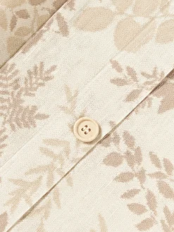 Copripiumino con stampa foglie Pola
