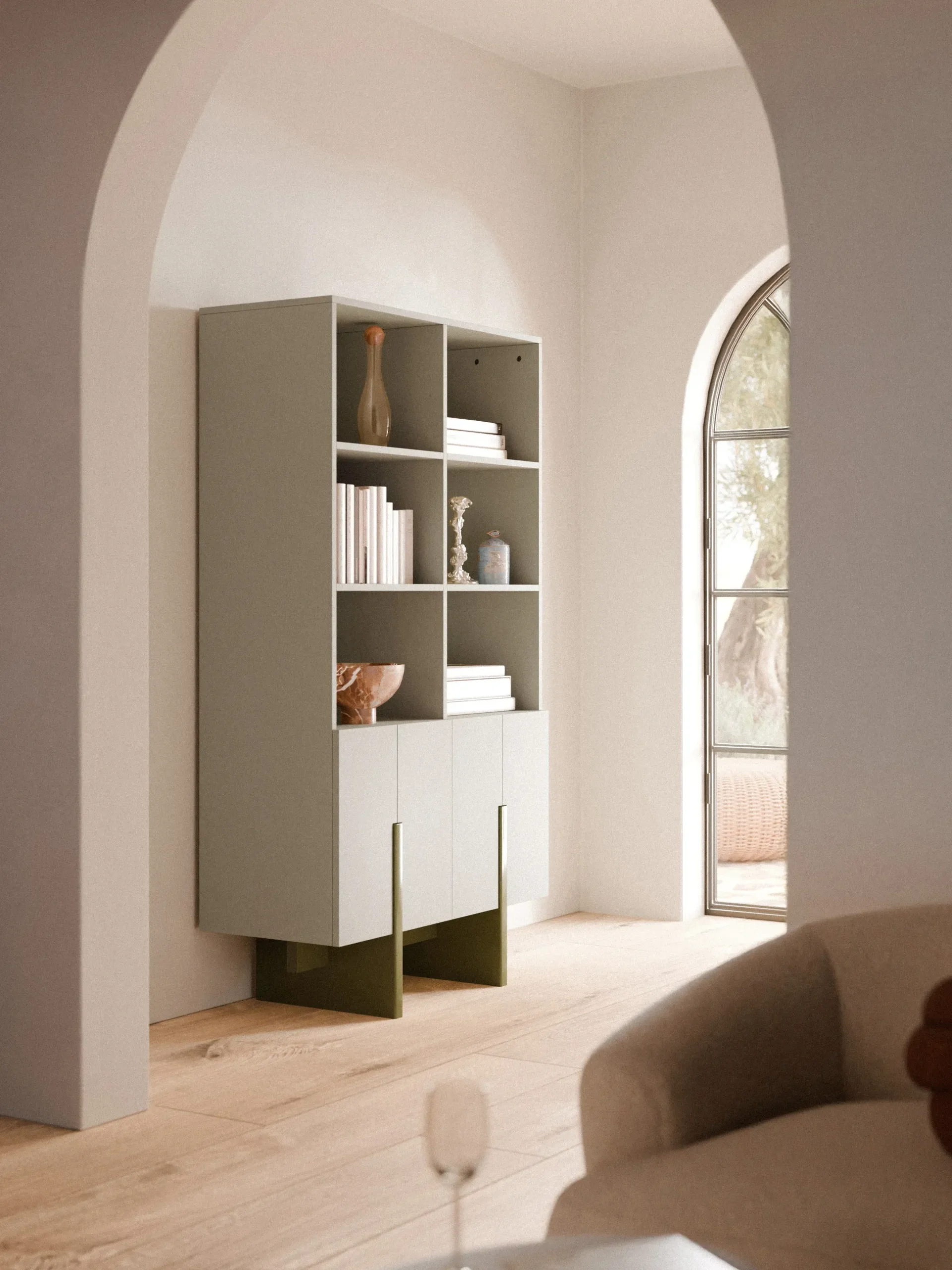 Credenza alta grande in legno Dado