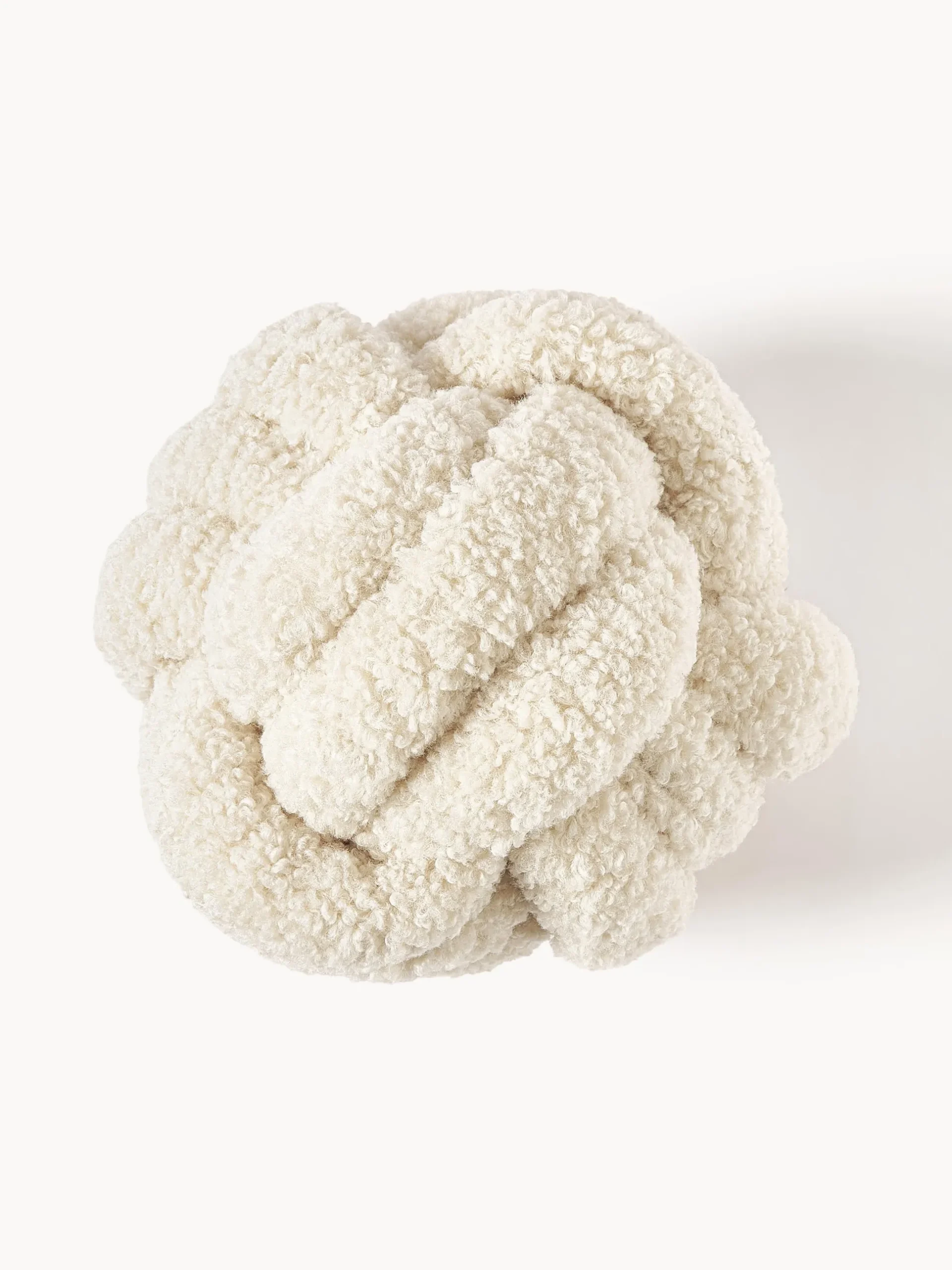 Cuscino annodato in tessuto teddy Dotty