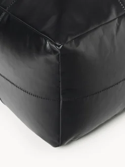 Cuscino da pavimento in pelle fatto a mano Raven